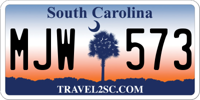 SC license plate MJW573