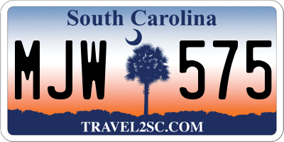 SC license plate MJW575