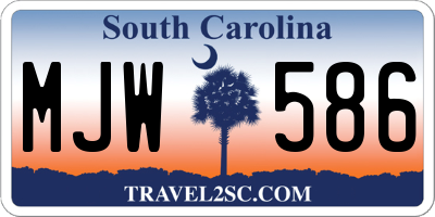 SC license plate MJW586
