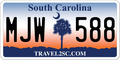 SC license plate MJW588