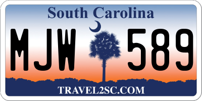 SC license plate MJW589