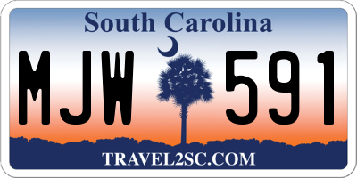 SC license plate MJW591