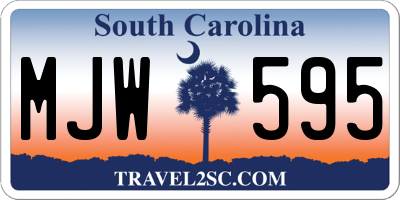 SC license plate MJW595