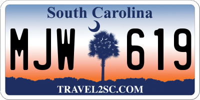 SC license plate MJW619