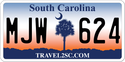 SC license plate MJW624