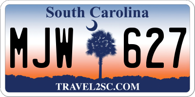 SC license plate MJW627