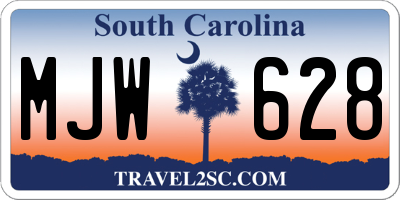 SC license plate MJW628