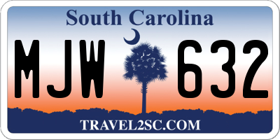 SC license plate MJW632