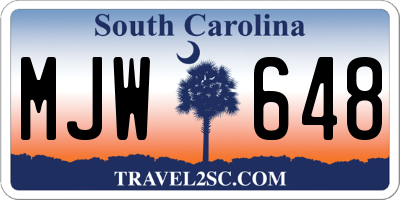SC license plate MJW648