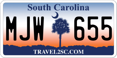 SC license plate MJW655