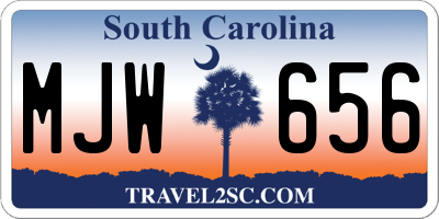 SC license plate MJW656