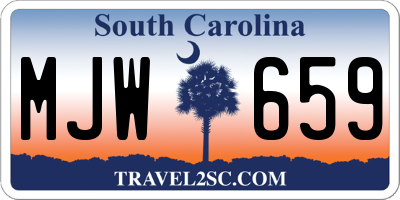 SC license plate MJW659