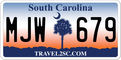 SC license plate MJW679
