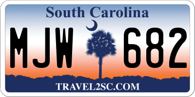SC license plate MJW682