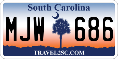 SC license plate MJW686