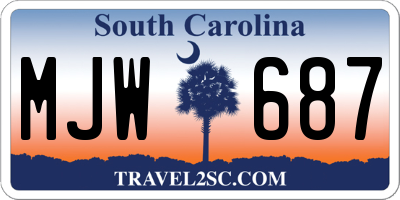 SC license plate MJW687