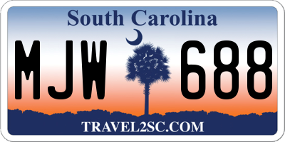 SC license plate MJW688