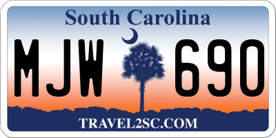 SC license plate MJW690