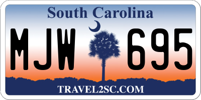 SC license plate MJW695
