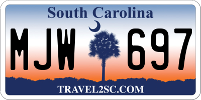 SC license plate MJW697