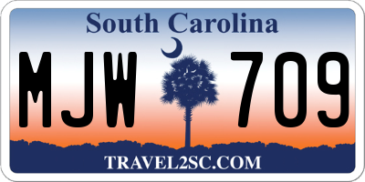 SC license plate MJW709
