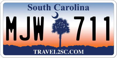 SC license plate MJW711