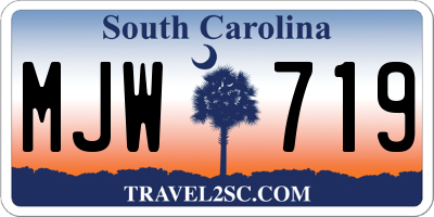 SC license plate MJW719