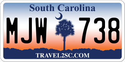SC license plate MJW738