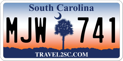 SC license plate MJW741