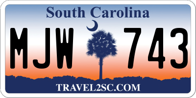 SC license plate MJW743