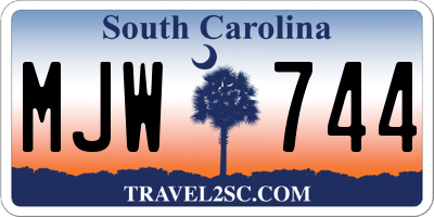 SC license plate MJW744