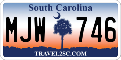 SC license plate MJW746