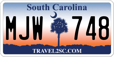 SC license plate MJW748