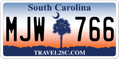 SC license plate MJW766