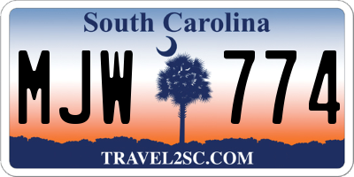 SC license plate MJW774