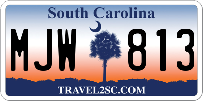 SC license plate MJW813