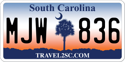 SC license plate MJW836
