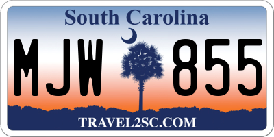 SC license plate MJW855