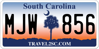 SC license plate MJW856