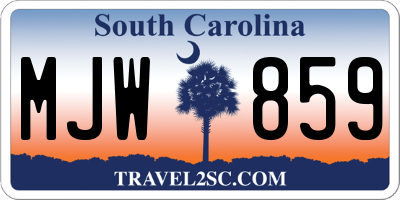 SC license plate MJW859