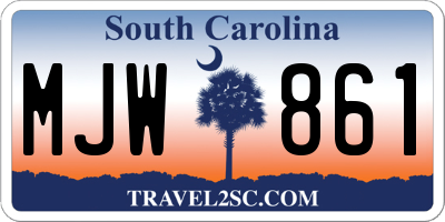 SC license plate MJW861