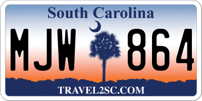 SC license plate MJW864