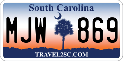 SC license plate MJW869