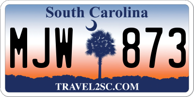SC license plate MJW873
