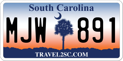 SC license plate MJW891