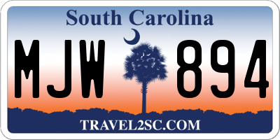 SC license plate MJW894
