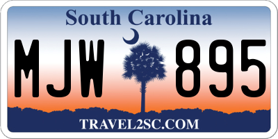 SC license plate MJW895