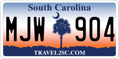 SC license plate MJW904