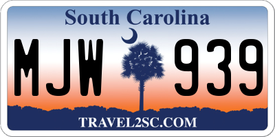 SC license plate MJW939