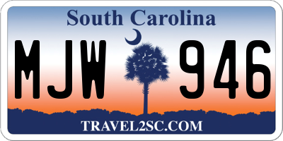 SC license plate MJW946